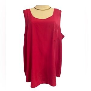 Cami Sleeveless Tank Top Pink Magenta faded glory